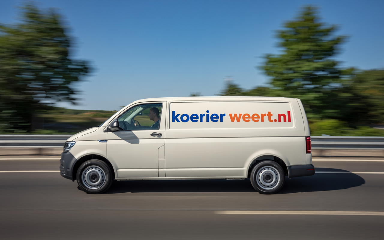 Koerier Weert bezorger met pakket